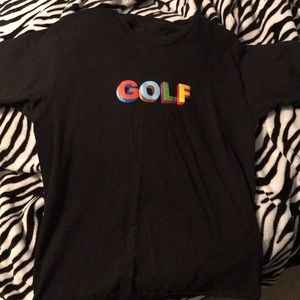 Black golf t-shirt